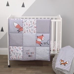 Little Love: Lil Fox 3 Piece Crib Bedding Set